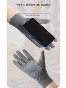 1 双男士户外骑行手套，轻便，透气，快干，防晒，防滑，春夏季 - 彩色 - 查看 6