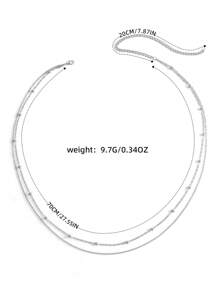 1pc Women's Fashion Double Layered Pearl Chain Body Chain, Suitable For Beach, Nightclub Party