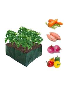 1/2pcs 4-Grid Raised Garden Bed, Fabric Planting Bags For Vegetables/Flowers, Gardening Grow Bags Suitable For Potatoes/Tomatoes/Flowering Plants