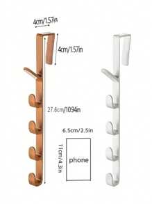 Bedroom Door Hanger, Clothes Hanging Rack, Over The Door Plastic Home Storage, Organization Hooks, Purse Holder For Bags Rails.Behind The Door Hooks No-Drill Wall Hanging Coat Rack Gods On The Door Hanging Bracket Wall Hanging Sub Strong Non-Marking Clothes Cap Coat Hooks Mother's Day,Gift For Mom,Gift For Mother