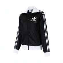 Adidas Originals 2025 女款 CLASSIC TT 针织夹克（无帽）IW3174 - 黑色 - 查看 1