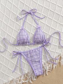 Bikini sexy y elegante para mujer para la playa y resort, traje de baño de 2 piezas con última tecnología de tejido para mujer