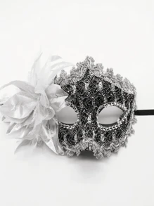 Modische, elegante und kreative Rose Spitzenmaske, schönes Design für Maskenball, Party, sexy Dessous Augenmaske, unisex, geeignet für alle Jahreszeiten, hergestellt aus ABS-Kunststoff