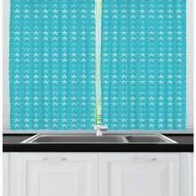 Lunarable Forest Kitchen Curtains, Mystic Photo Of A Countryside Path Into Woods, Window Drapes 2 Panel Set For Kitchen Cafe Decor,28*40inch, Hunter Green Sage Green - 海藍色 奶油色 淡藍色 - 查看 1