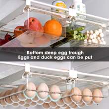 Transparent Refrigerator Drawer Organizer | Pull-Out Shelf For Eggs/Fruit/Vegetables/Seafood/Meat (Fits All Fridges) - Transparent - View 9