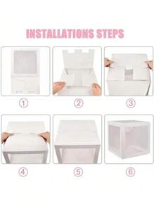 8 件婴儿淋浴气球盒、装饰气球收纳盒、1 件 DIY 字母盒、生日派对装饰礼品盒、婴儿淋浴派对装饰气球盒、派对回礼、育儿室装饰、复活节礼物、婚礼装饰盒背景摄影道具返校情人节