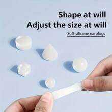 6/12pcs Reusable Moldable Silicone Earplugs, Earplugs Putty Suitable For Swimming And Sleeping - Waterproof, Soft & Comfortable Fit, Blue - For Water Activities, Comfortable Design, Sleeping Earplugs