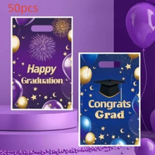 Two Mixed Party Gift Bags, Graduation Season Return Gift Plastic Bags - Multicolor - View 12