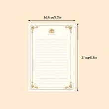 Bộ giấy viết dày họa tiết hoa hồng cổ điển + Hộp quà phong bì vỏ cây | Giấy chống thấm 100g | Thiết yếu để viết thư tay, nhật ký, thư tình | Văn phòng phẩm, Giấy viết thư hoa hồng, Lời tỏ tình lãng mạn, Thiệp mời đám cưới, Thiệp chúc mừng, Bưu thiếp, Đồ dùng học tập, Trở lại trường - Nhiều màu - Xem 8