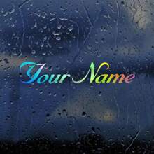 2pcs Customizable Reflective Letter Stickers - Can Be Affixed To Any Smooth Surface, Exterior Car Stickers, Won't Damage Car Paint, Won't Easily Peel Off, Suitable For BMW, Mercedes-Benz, Audi And Many Other Car Models, Unisex Stickers, Personalize Your Name On Car Windshield, Truck, Door, Window - Front Placement, Self-Adhesive Installation, Single-Use, Applicable To Glass - Style 1 - View 4