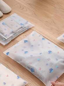 10个透明收纳袋，适用于DIY工艺材料、运输包装，磨砂拉链塑料袋，可保持衣物清洁，透明塑料服装袋，用于包装T恤、衬衫、文件、衣物，可重复使用，磨砂密封袋，适用于医院用品、孕妇用品、旅行收纳、整理、节省空间、鞋子、化妆品等。 - 彩色 - 查看 5