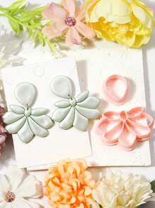 Boho Style Flower Shape Polymer Clay Cutters, 3D High-Precision Clay Cutters For Jewelry Making, Clay Cutting Mold Tool DIY Creative Decorative Earrings, Art And Craft Molds Accessories - Clay Cutter - View 13