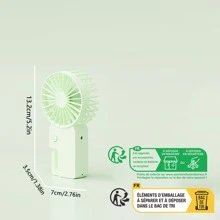 AOYI Eyelash Fan Rechargeable, Mini Fans Handheld Personal, Wall Hanging USB Fan, 250mAh Battery, One Gear, Summer Essentials, For Makeup, Home, Travel, Sports, Office, Commute, Daily, Camping, Outddors - Multicolor - View 9