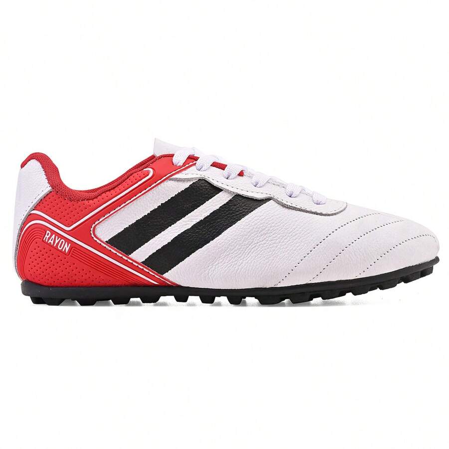 100% Genuine Leather Soccer Cleats - Sturdy Stitched Rubber Sole - 白色 - 查看 1