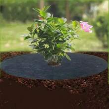 Tree Protection Mats, Mulch Ring Round Control Cloth, Barrier, Plant Cover For Indoor And Outdoor Gardens, New, 1Pc - Black - View 4