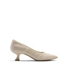Women's Pointed Toe Kitten Heels Work Pumps Comfortable Knitted Closed Toe Dressy Wedding Shoes - 杏色 - 查看 4