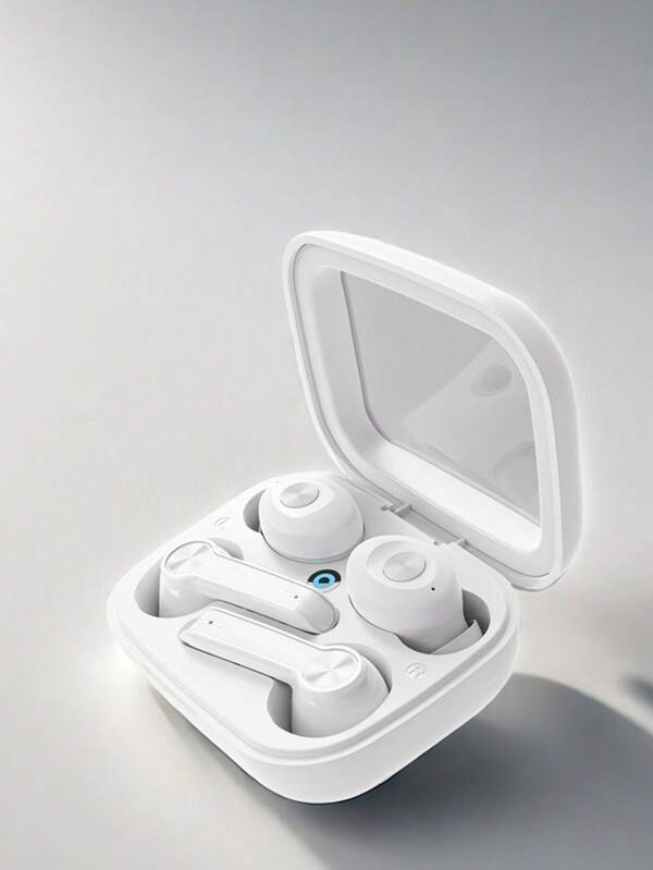 Cuffie gemelle WoSD, cuffie per coppia, auricolari senza fili dual con custodia di ricarica, display LED, controlli touch, isolamento acustico, lunga durata, batteria ricaricabile Li-Polymer, compatibili con dispositivi Apple e Android