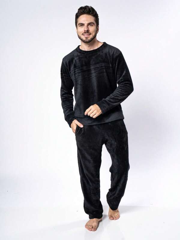 Pijama Longo Fleece Masculino Ultrasoft Frio Inverno