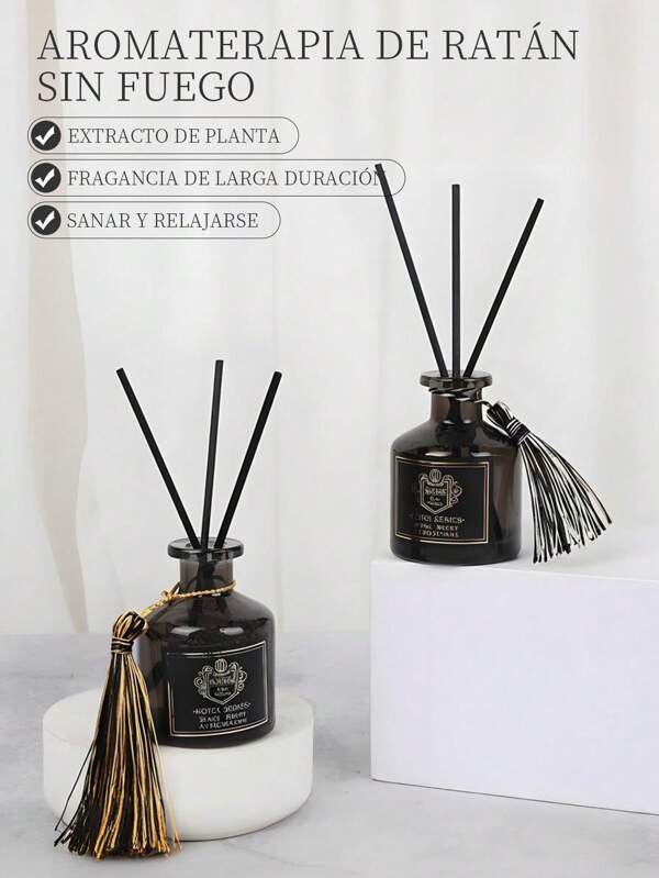 Set de aromaterapia de 50ml, ambientador con fragancia fresca floral y afrutada, aromaterapia duradera, difusor de aire para el hogar, decoración para el hogar, incluye varillas con flores, la mejor opción para regalar.