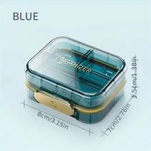 1pc Portable Pill Organizer With 7 Compartments - Lightproof, Moisture-Sealed Medicine Box For Easy Travel & Storage
