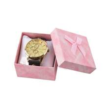 6pcs Mixed Color Cardboard Jewelry Watch Gift Box (With Pillow), 3.54 * 3.54 * 2.17 Inch Paper Watch Packaging Box, Gift Watch Box, Suitable For Men'S Watches, Wrist Watches, Smart Watches, Bracelets, Suitable For Easter, Valentine'S Day, Birthday