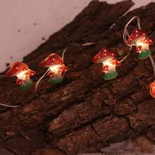 1 Peça Luz de Fada com Fio de Cobre em Formato de Cogumelo LED, Luminária de Decoração Doméstica Interna e Externa para Festivais e Celebrações