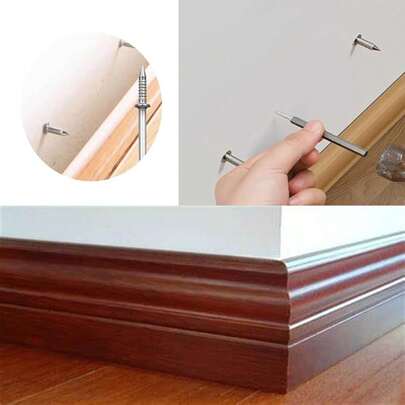 100 pièces/200 pièces Clous à tête plate nickelés de 1/2 pouce, chevilles murales en métal durables convenant à un usage domestique et de bureau, clous à double face sans couture, clous pour panneau perforé, plinthes en bois, menuiserie à tête simple, double tête, sans tête, clous à pointe inversée, vis de invisibles