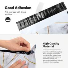 50Pcs Large Poly Mailers 14.5 X 19, Cute Shipping Bags For Small Business Clothing Mailers Poly Bags Poly Mailer Plastic Mailing Bags, Big Polymailers Package Bags Shipping Envelopes Mailers - Marble - 查看 3
