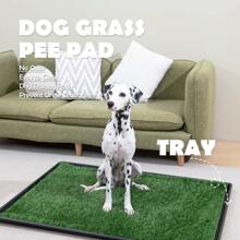 New MEEXPAWS Large Dog Toilet Made Of Artificial Grass Tray (85*59 Cm) \U2013 Dog Toilet For Apartment & Balcony \U2013 2 Grass Replacement Sets & 2 Pee Pads \U2013 Drainage \U2013 Potty Training For Home & Indoors - 綠色L 85 x 59 厘米 - 查看 4