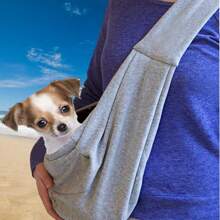 1pc Pet Sling Carrier, Dog & Cat Leash Shoulder Strap For Small Pets, Multiple Colors Available, Suitable For Outdoor Travel And Metro