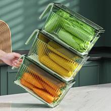 Refrigerator Storage Food Container Fresh Vegetable Fruit Boxes Drain Basket Storage Containers Pantry Kitchen Organizer