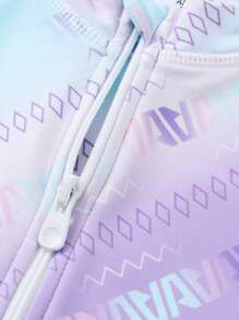 Annil Tween Girl Clothing For Girls Tween Girl Swimwear One-Piece Long Sleeve Suit Summer - Purple - View 8