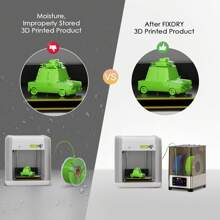 3D Drucker Filament Trockner, PTC Dehydrator Trockner Box, Temperatur Feuchtigkeitskontrolle, 2 Spule kompatibel mit 1.75mm, 2.85mm, 3.00mm - Silber - Übersicht 9