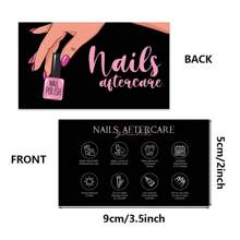 50PCS Premium Black English-Text Nail Care Reward Discount Cards For Corporate VIP Membership - one-size - View 3