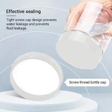 6 个直径 7 厘米塑料储物瓶，带白色盖子，油漆罐，面霜和面膜容器，眼霜和面霜瓶，PET 透明样品瓶，化妆品包装 - 白色 - 查看 11