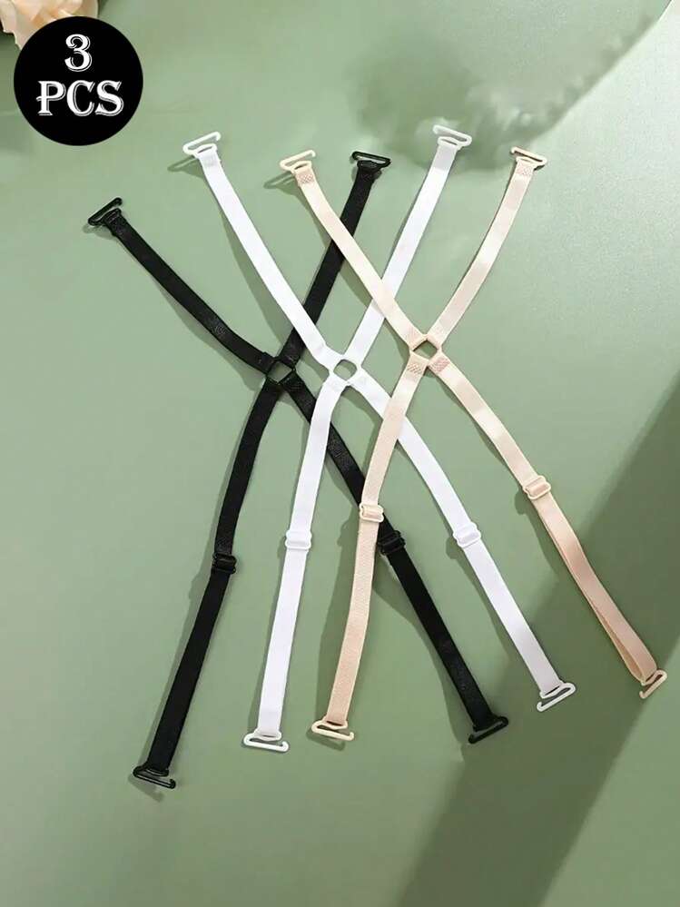 1/3 件可转换吊带背心肩带、可调节隐形胸罩肩带、防滑肩带 - 彩色 - 查看 8