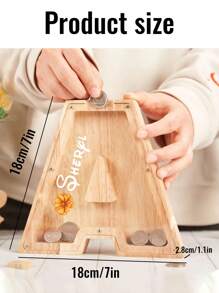 1pc Personalized Boys And Girl Piggy Bank, Custom Name Wood Gift For Kids, Neutral Baby Shower Gift, Personalized Customized Letter Bank, A~Z, Boy Nursery Decor, Money Box Back To School - Style a - View 3