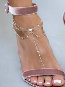 1pc Fashionable Multi-Layer Chain Linked Finger Hand Chain, Unique Design Bracelet - Multicolor - View 7