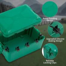 Weatherproof Electric Box For Outdoors 32 X 22 X 13 Cm IP54 Weatherproof Outdoor Outlet Cover Extension Cord Covers Protect Outlet Plug Timer Power Strip Holiday Light - Green - View 5