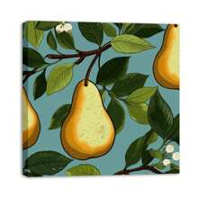 1 Piece Home Kitchen Wall Decor Framed Canvas Pear Fruits Pattern Home Decor Framed Canvas Wall Art Paintings For Living Room - Canvas Framed Print Wall Artworks Bedroom Decoration Office Wall Decor