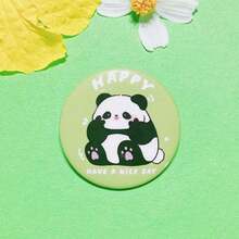 Accesorio de broche/insignia de metal con diseño de oso y panda de dibujos animados, accesorio para ropa y bolsos