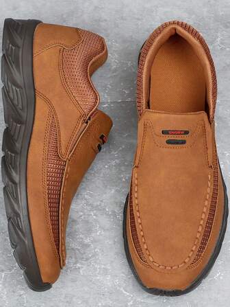 男士舒适休闲乐福鞋户外徒步远足休闲鞋，轻便透气