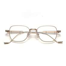 1pc Women's Fashion Metal Frame Eyeglasses With White Lenses, Suitable For Casual Wear - Gold Frame - View 3
