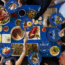 10/30 Pcs Congrats Class Of 2025 Graduation Party Supplies Dinnerware Disposable Paper Plates For Congrats Grad Party Decorations - Graduation Season Disposable Dinner Plates - View 6