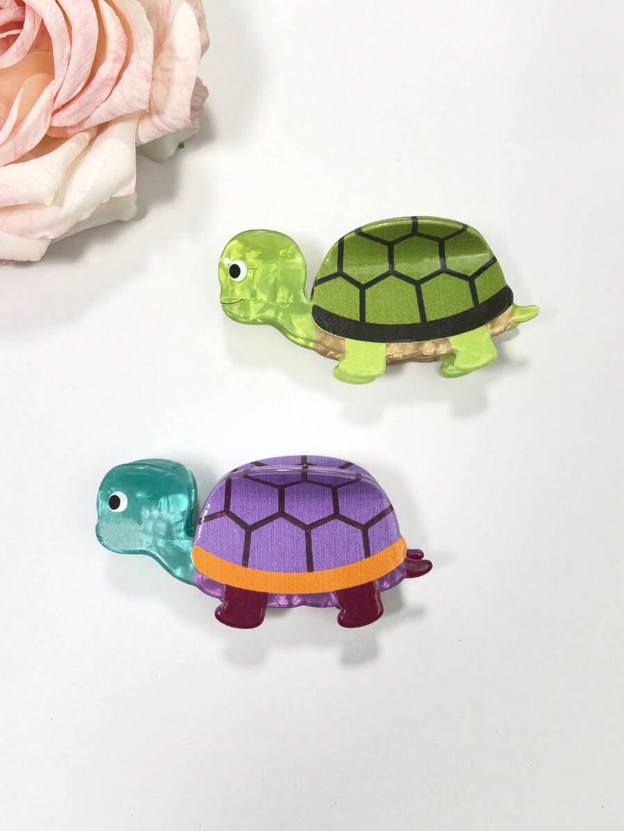 1 件可爱乌龟设计休闲 EVA 爪夹，适合春夏秋季