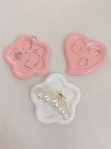 珠宝手链收纳托盘、照片摆件、摄影道具背景装饰树脂摆件、珠宝收纳板、珠宝收纳托盘、珠宝架、创意珠宝收纳配件，适用于家庭房间、客厅、办公室装饰，适合女性收纳整理器旅行必需品返校宿舍收纳秋季装饰