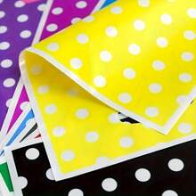 50 sacs cadeaux à pois circulaires, imperméables, réutilisables, convenant pour les fêtes, les anniversaires, les fêtes, les banquets, les événements de remise de cadeaux, Thanksgiving, Noël, sacs en plastique portables, emballage, Fête des Mères, Jour de l'Indépendance, Graduation