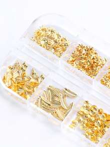 12 Lưới Vàng Chủ Đề Đại Dương Phụ Kiện Móng Tay Đinh Kim Loại Sao Biển Vỏ Cây Dừa Lát Trang Trí Nghệ Thuật Làm Móng Phong Cách Đại Dương Mùa Hè Vật Dụng Làm Móng Charm Đá Quý Làm Móng - Vàng - Xem 7