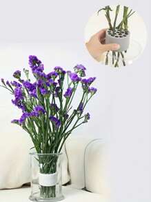 1pc Large Versatile Flower Arrangement Pot - Reusable Spiral Bouquet Holder & Stem Fixer, Lightweight Plastic Planting Tool For Indoor/Outdoor Use Gifts Birthday Graduation Home Decor Vase Room Decor Flower Vase Glass Vase - Multicolor - View 3