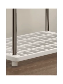 Estante de almacenamiento de 4 capas, plástico multifuncional, blanco